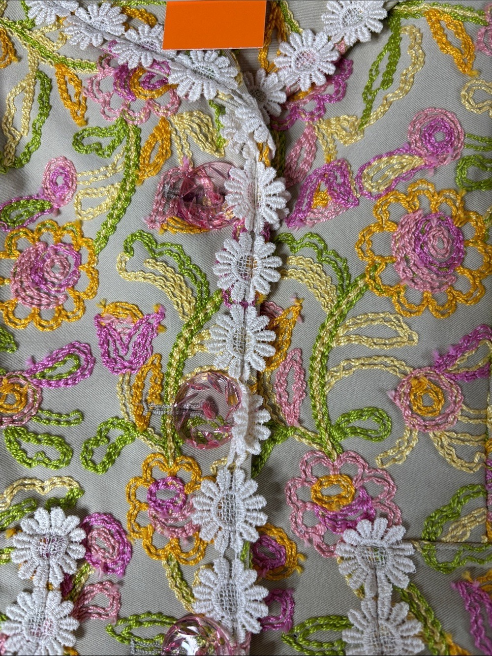 Cynthia Steffe Floral Embroidered Daisy-Trim Jacket Size 6 NWT - Picture 4 of 11
